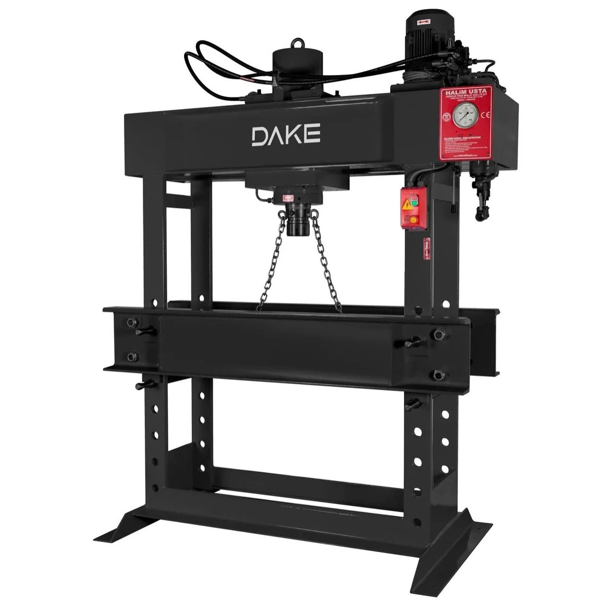 Dake EM-160 160-Ton Electric & Manual H-Frame Hydraulic Press