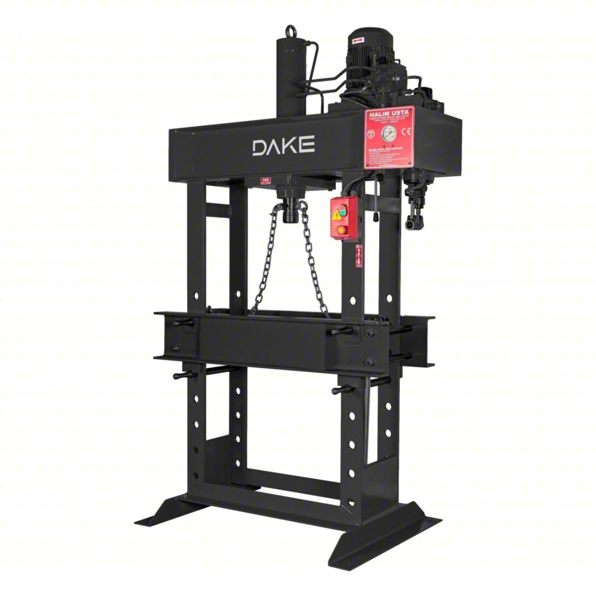 Dake EM-30 30-Ton Electric & Manual H-Frame Hydraulic Press