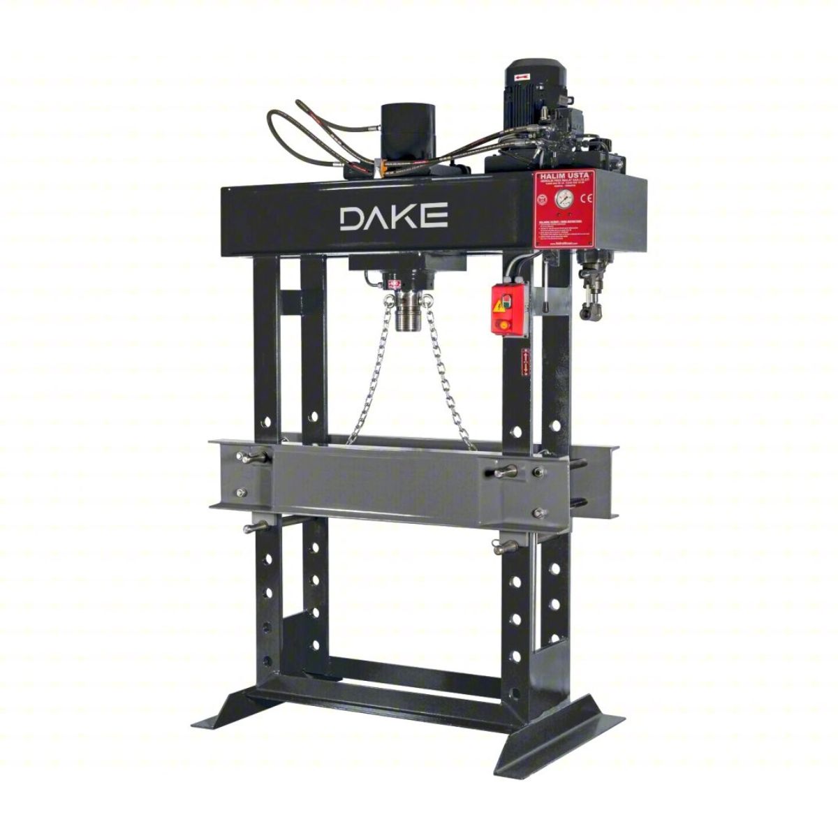 Dake EM-80 80-Ton Electric & Manual H-Frame Hydraulic Press