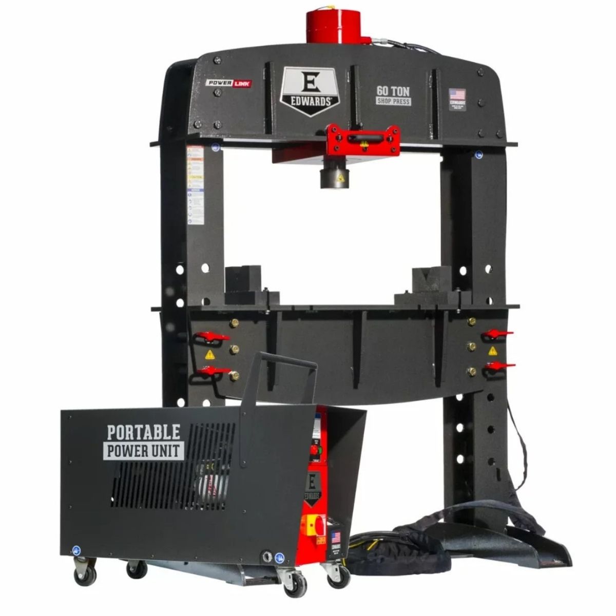 Edwards 60-Ton Shop Press with Portable Power Unit