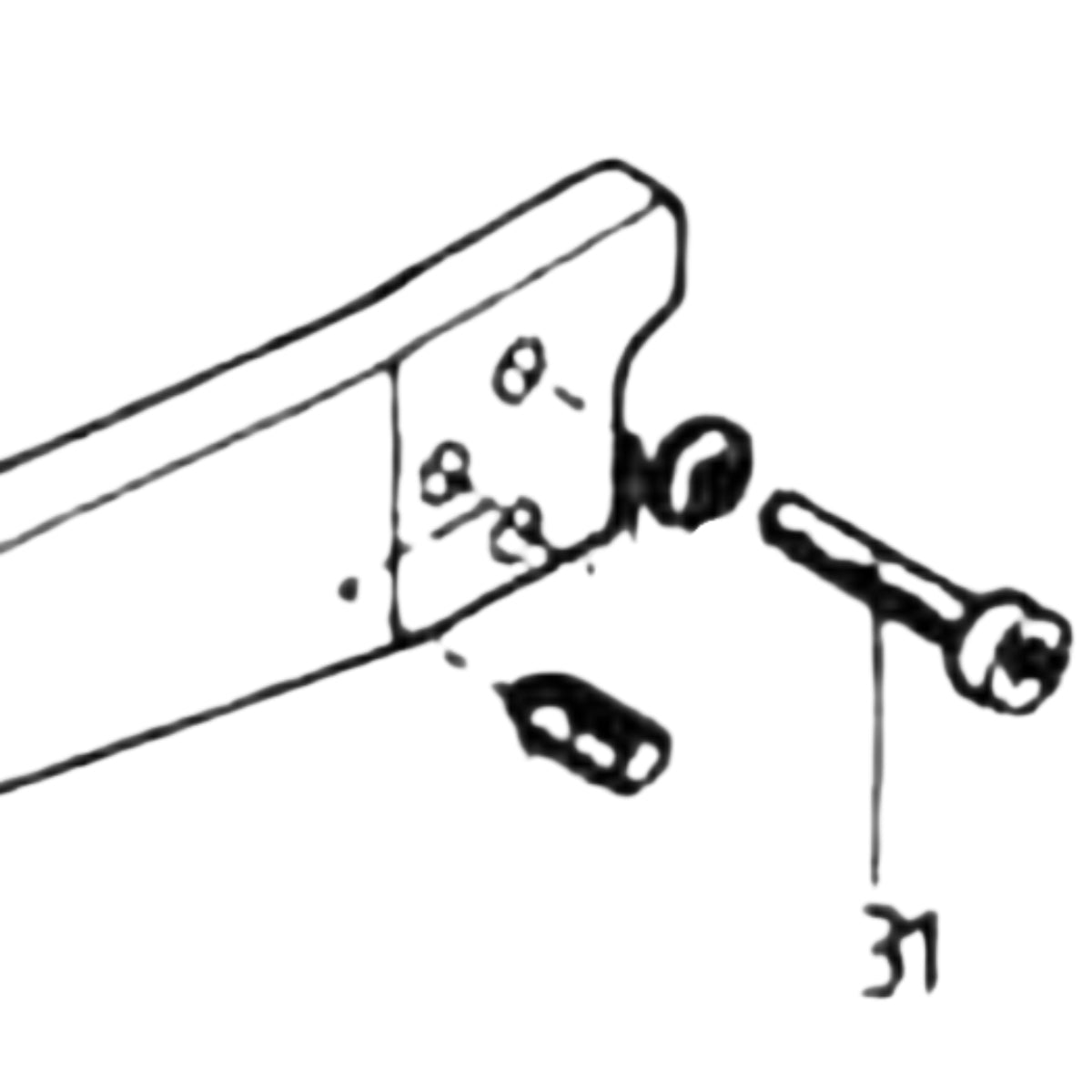 HEGNER PART NUMBER 031 : SCREW, M6X25