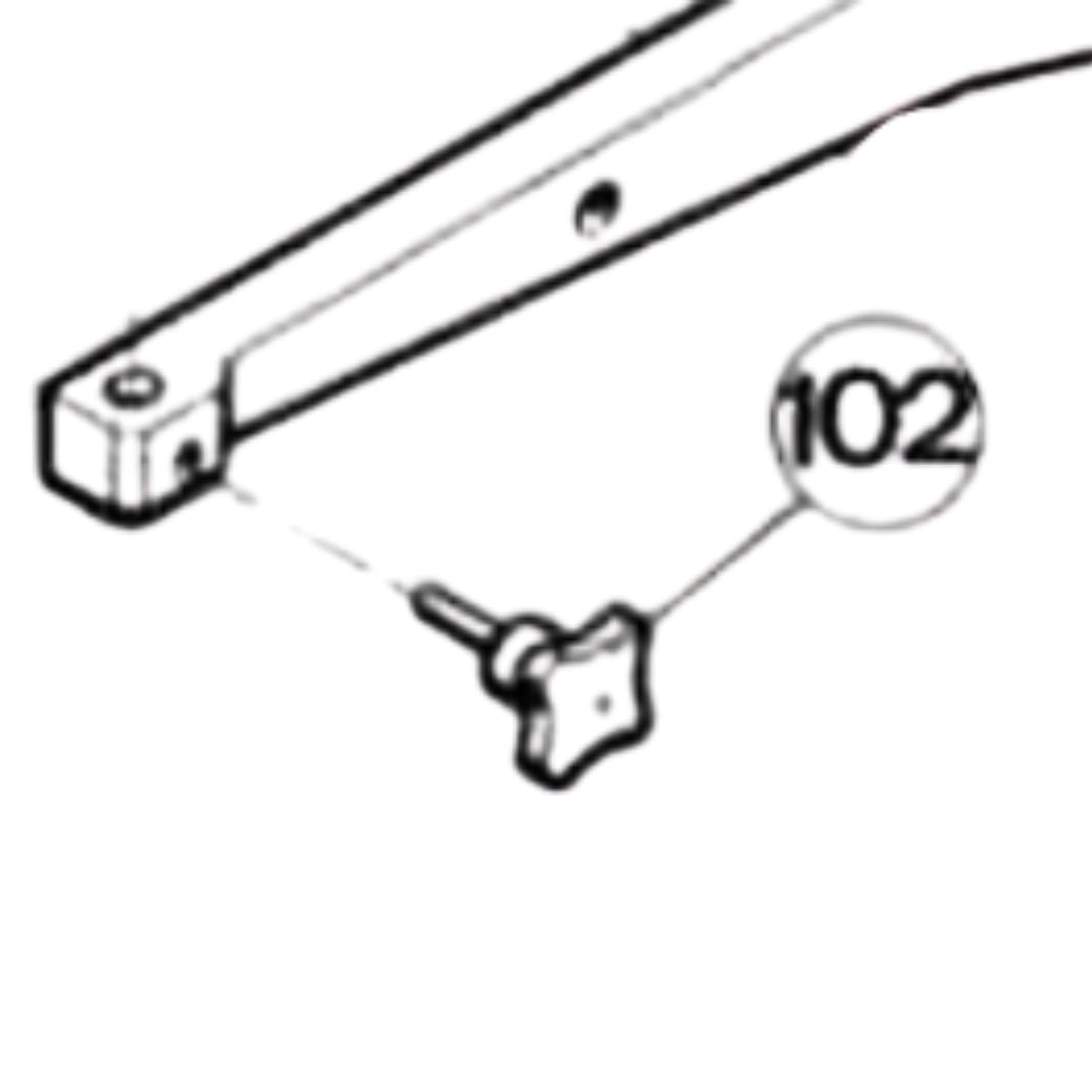 HEGNER PART NUMBER 102 : THUMBSCREW M6