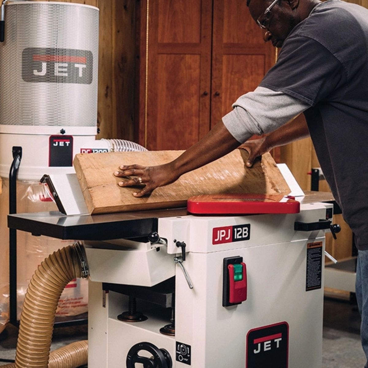 JET 12" JPJ-12BHH Jointer Planer – Helical Head