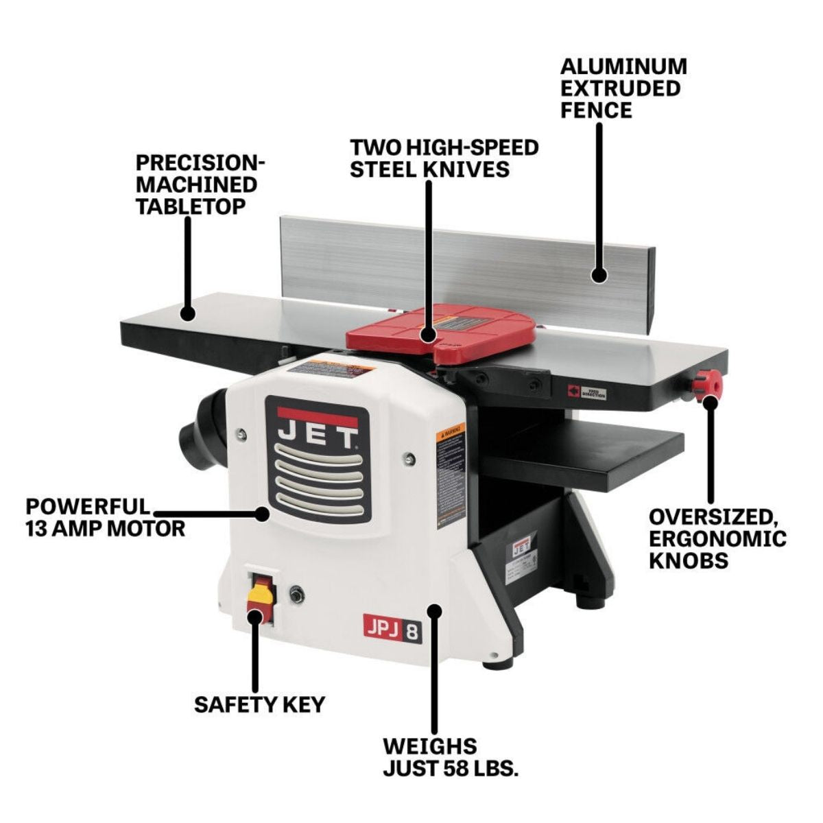 JET 8" JJP-8BT Jointer Planer