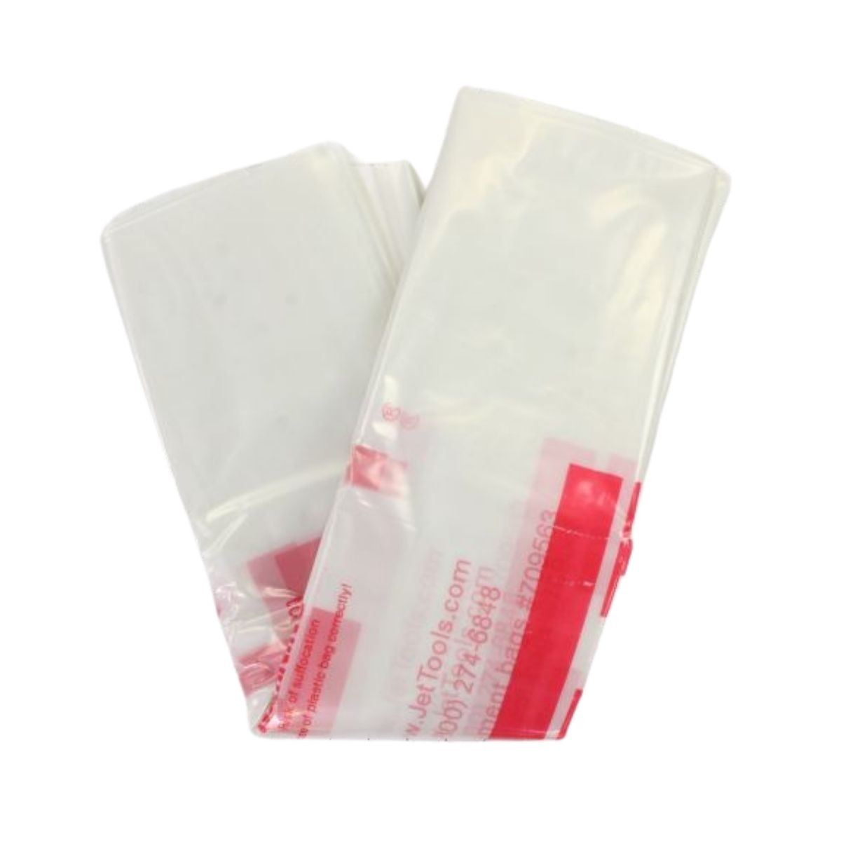 JET Clear Plastic 20" Diameter Collection Bag (pack of 5)