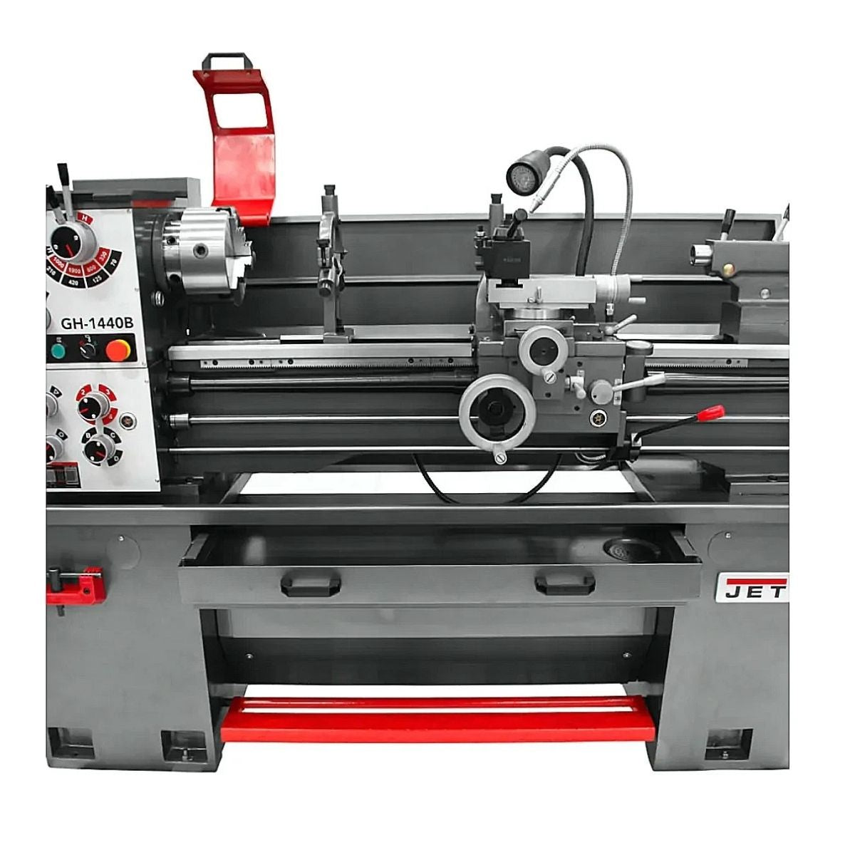 JET GH-1440B 14" × 40" Geared Head Bench Lathe with Stand & Foot Brake