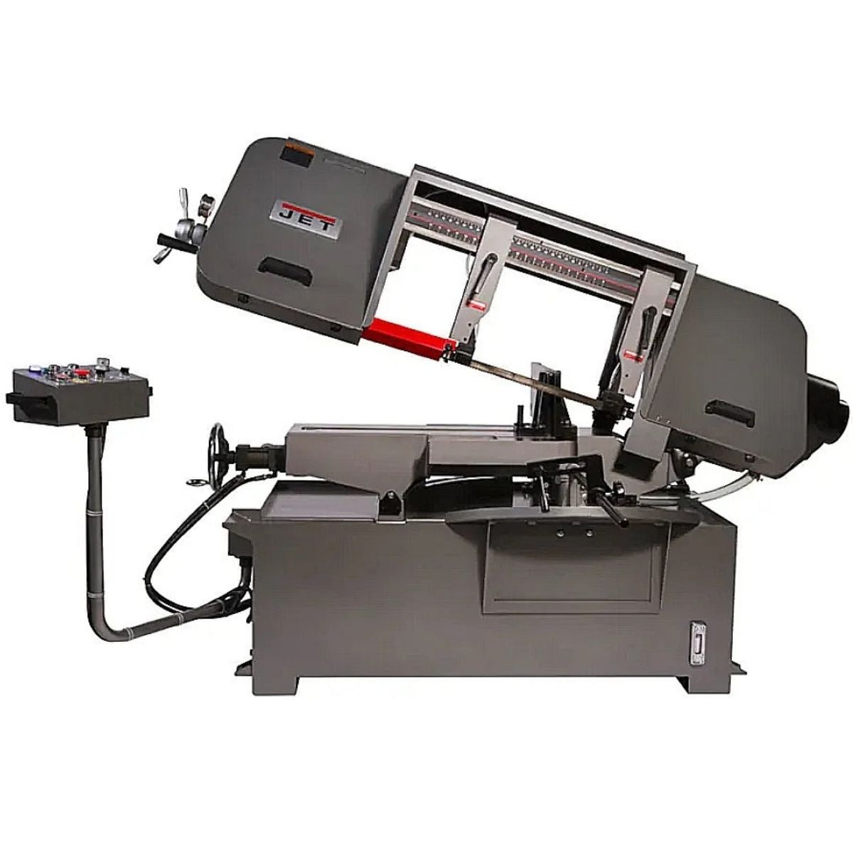 JET HBS-1220MSAH 12" x 20" Variable Speed Mitering Metal Bandsaw with Hydraulic Vise