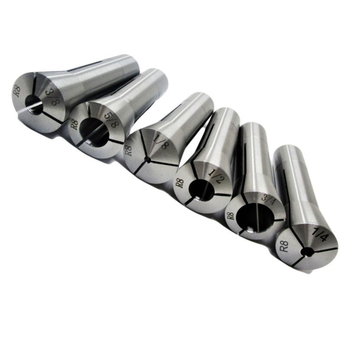 JET Premium 6-Piece R-8 Collet Set with Rack