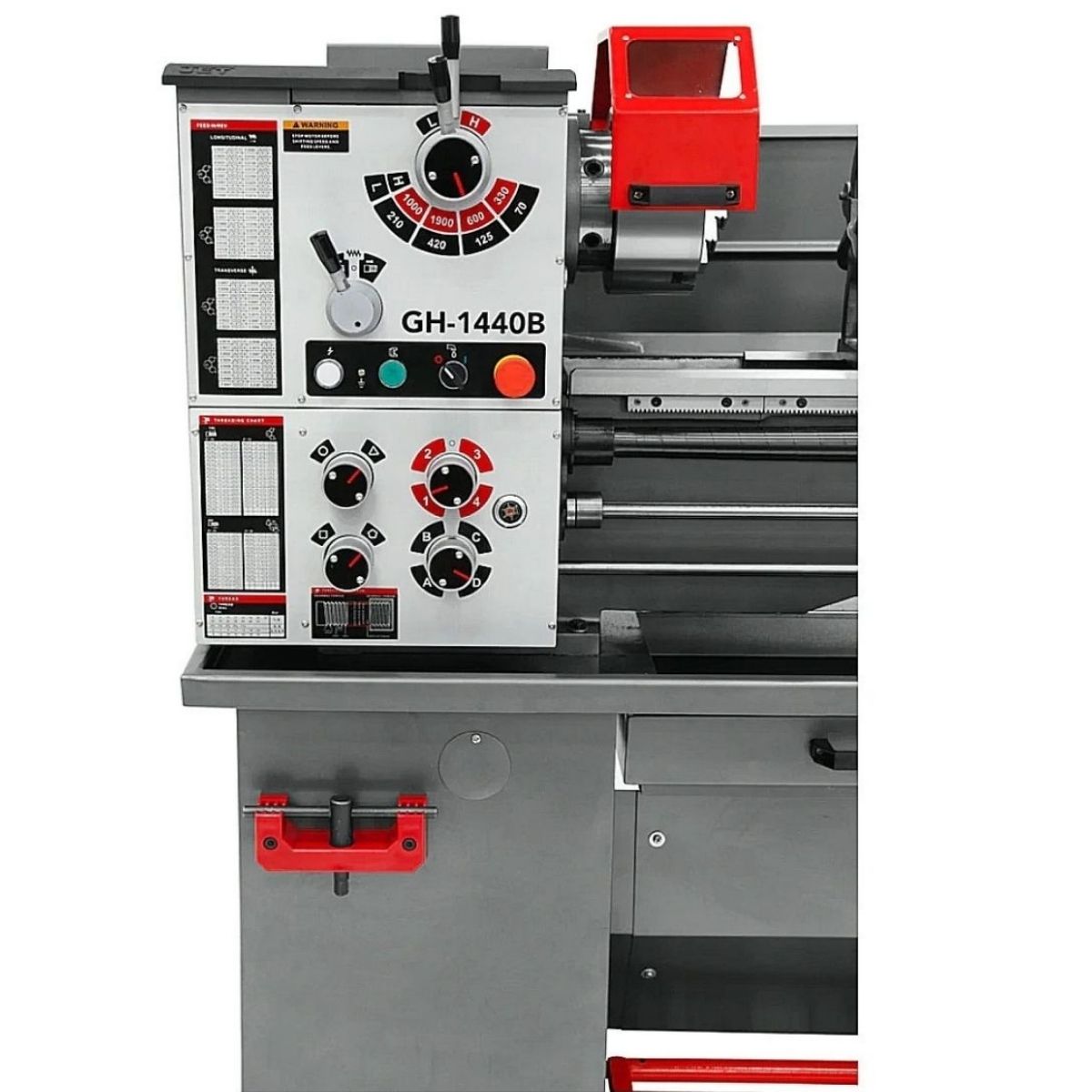 JET GH-1440B 14" × 40" Geared Head Bench Lathe with Stand & Foot Brake
