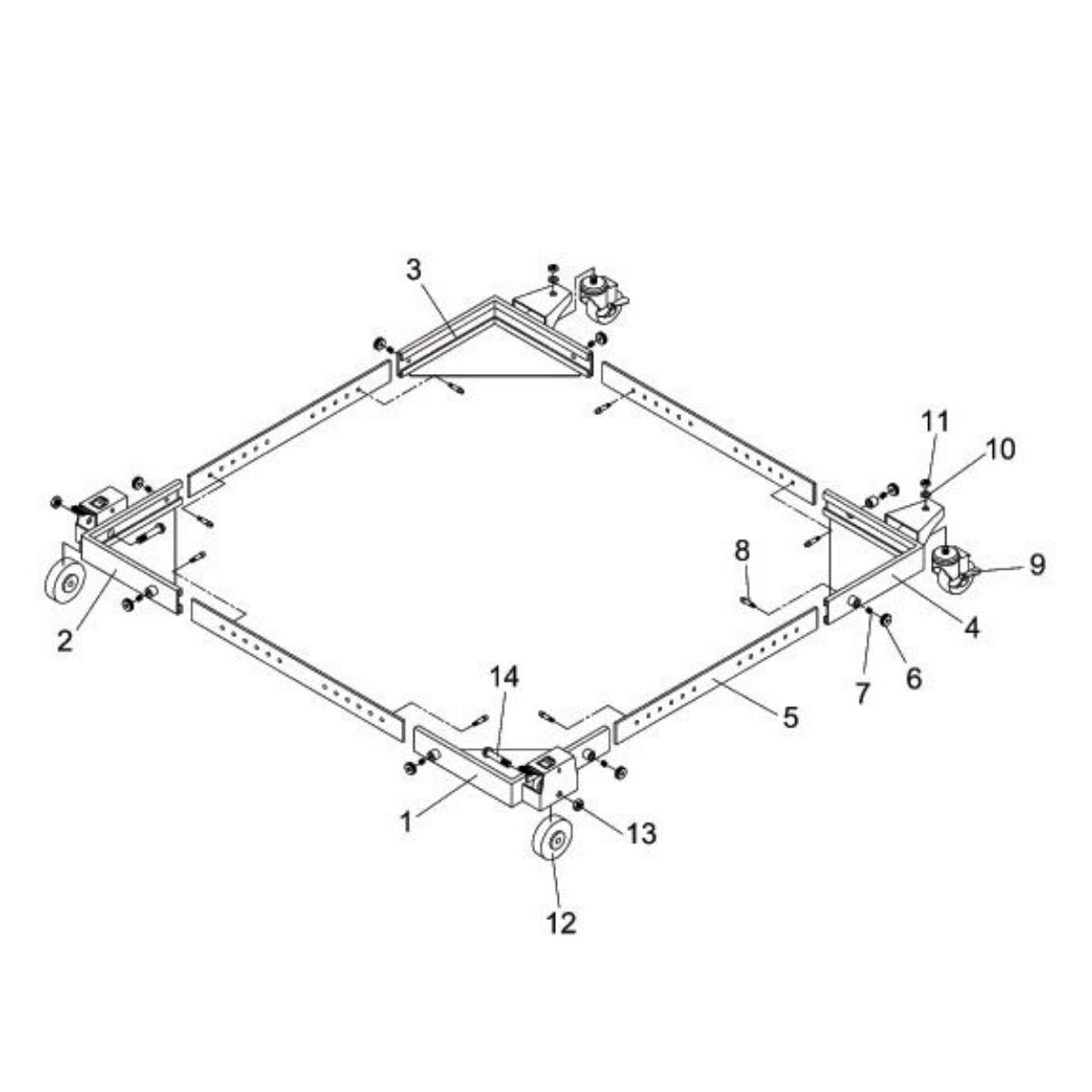 JET 708119 Heavy-Duty Universal Mobile Base