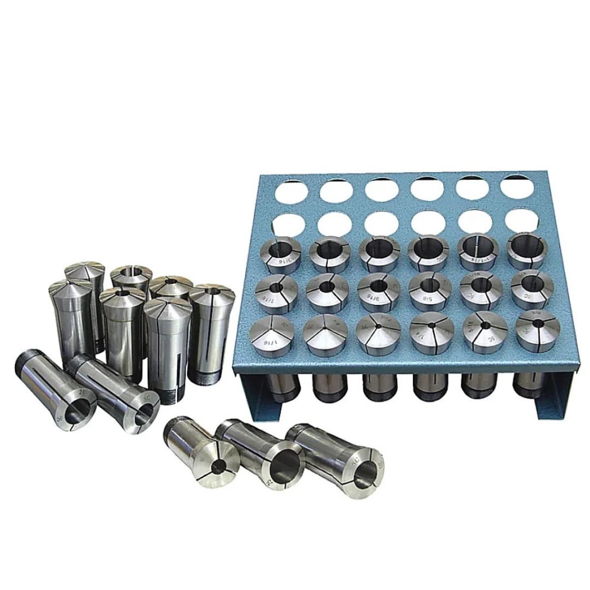 JET Premium 35-Piece 5C Collet Set with Rack