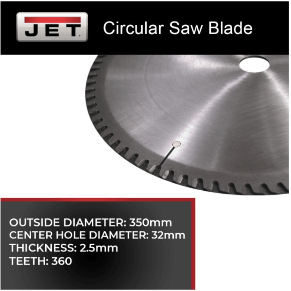 JET 350mm Ferrous Circular Saw Blade for J-FK350
