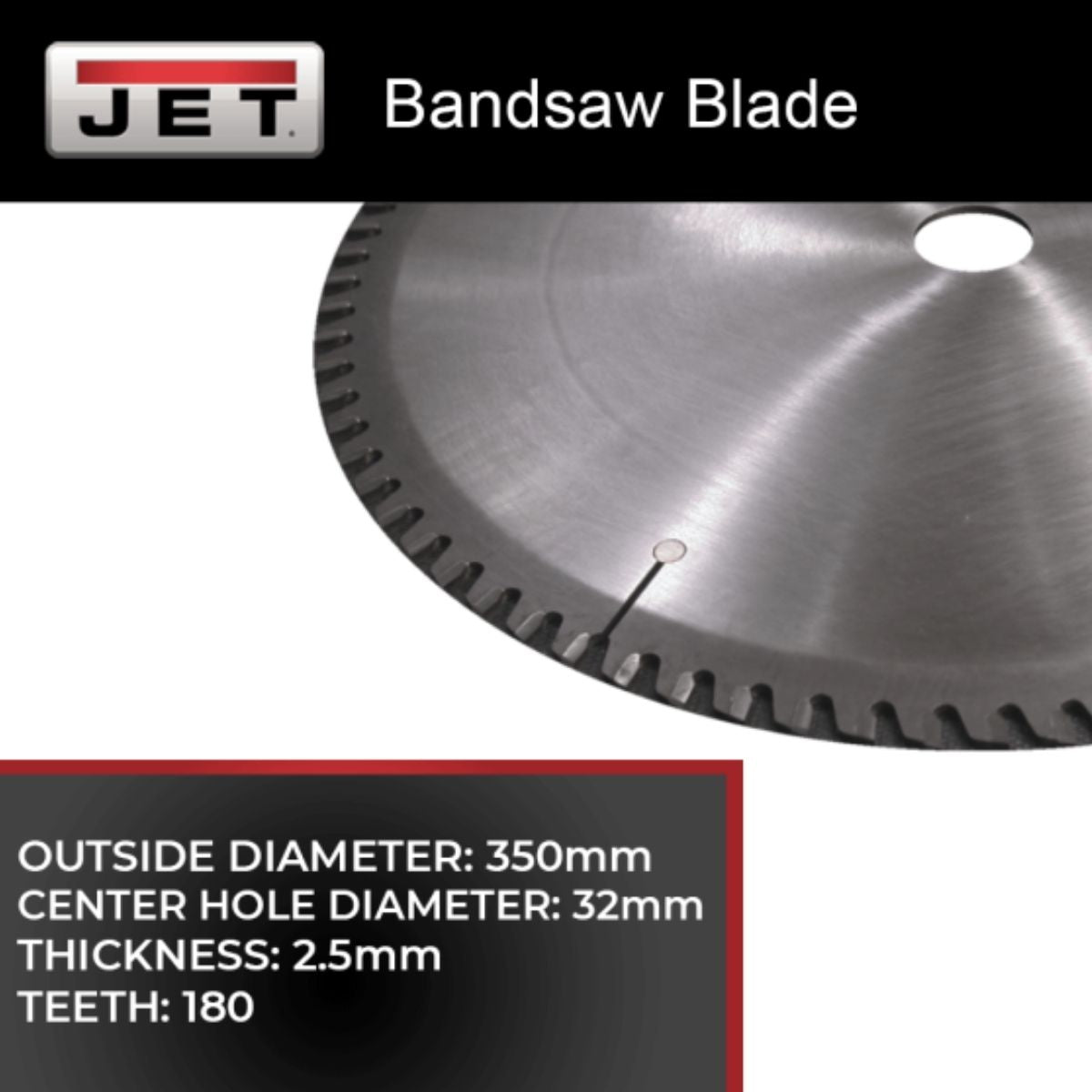 JET 350mm Non-Ferrous Circular Saw Blade for J-CK350