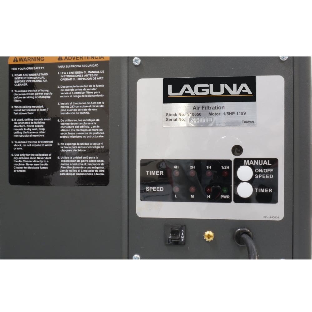 Laguna  110V A|Flux: 12 - SuperMax Air Filtration Unit