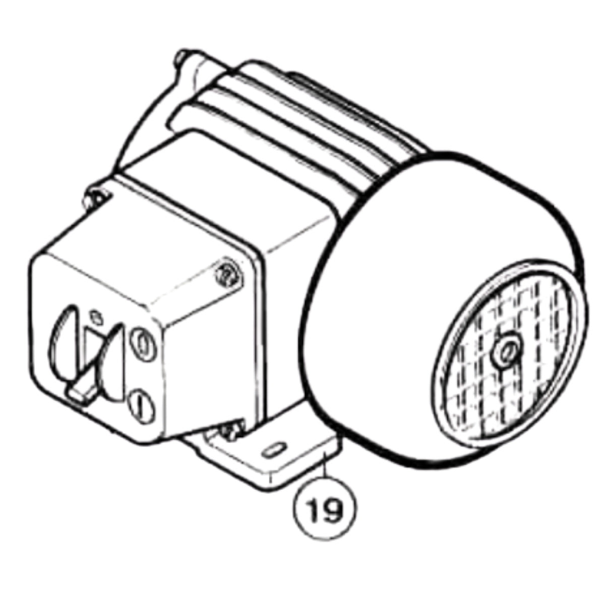 M14-E/M2 PART NUMBER 019 : SINGLE SPEED MOTOR M-14/M2