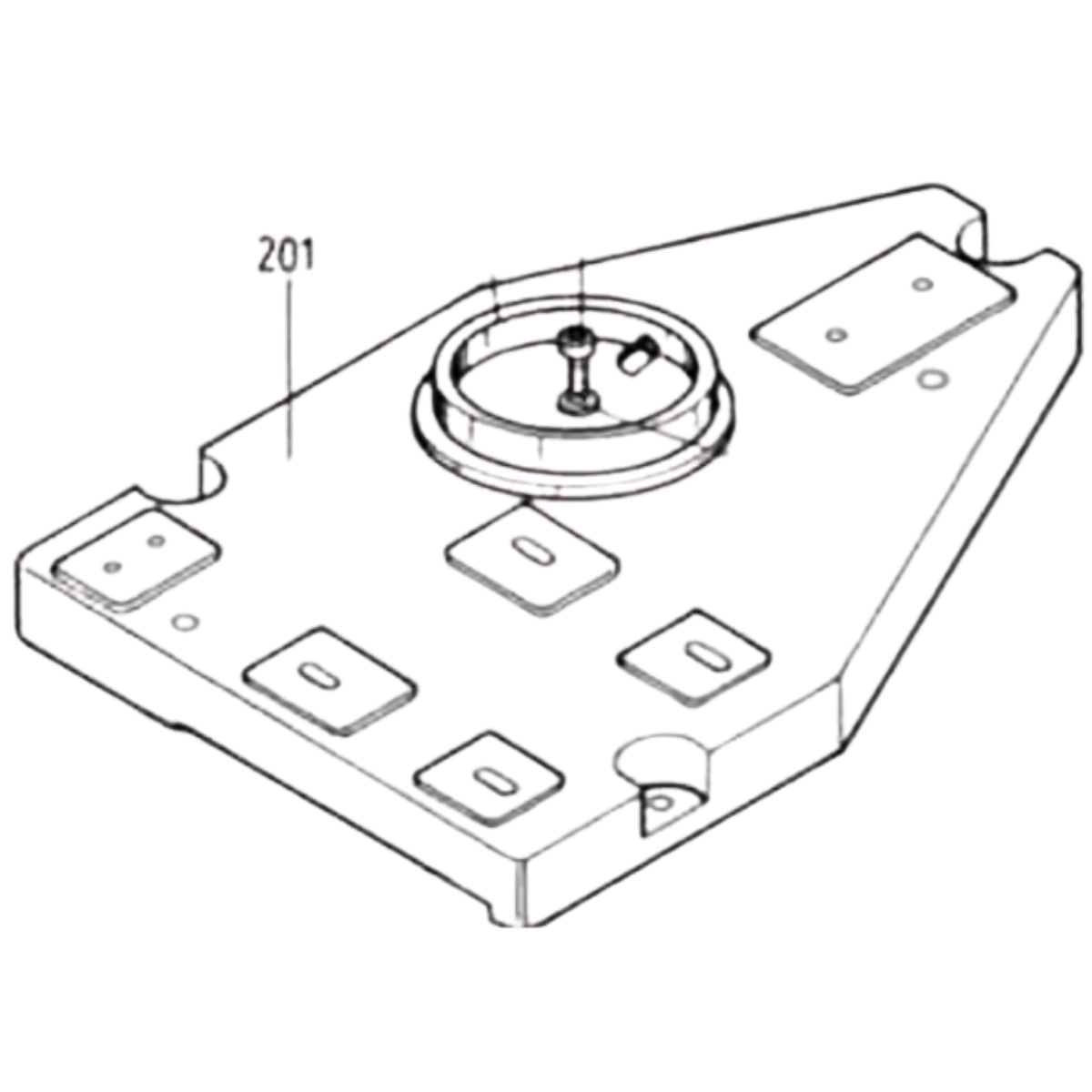 M22-V PART NUMBER 201 : BASE (22V SERIAL NUMBERS ABOVE 502000)