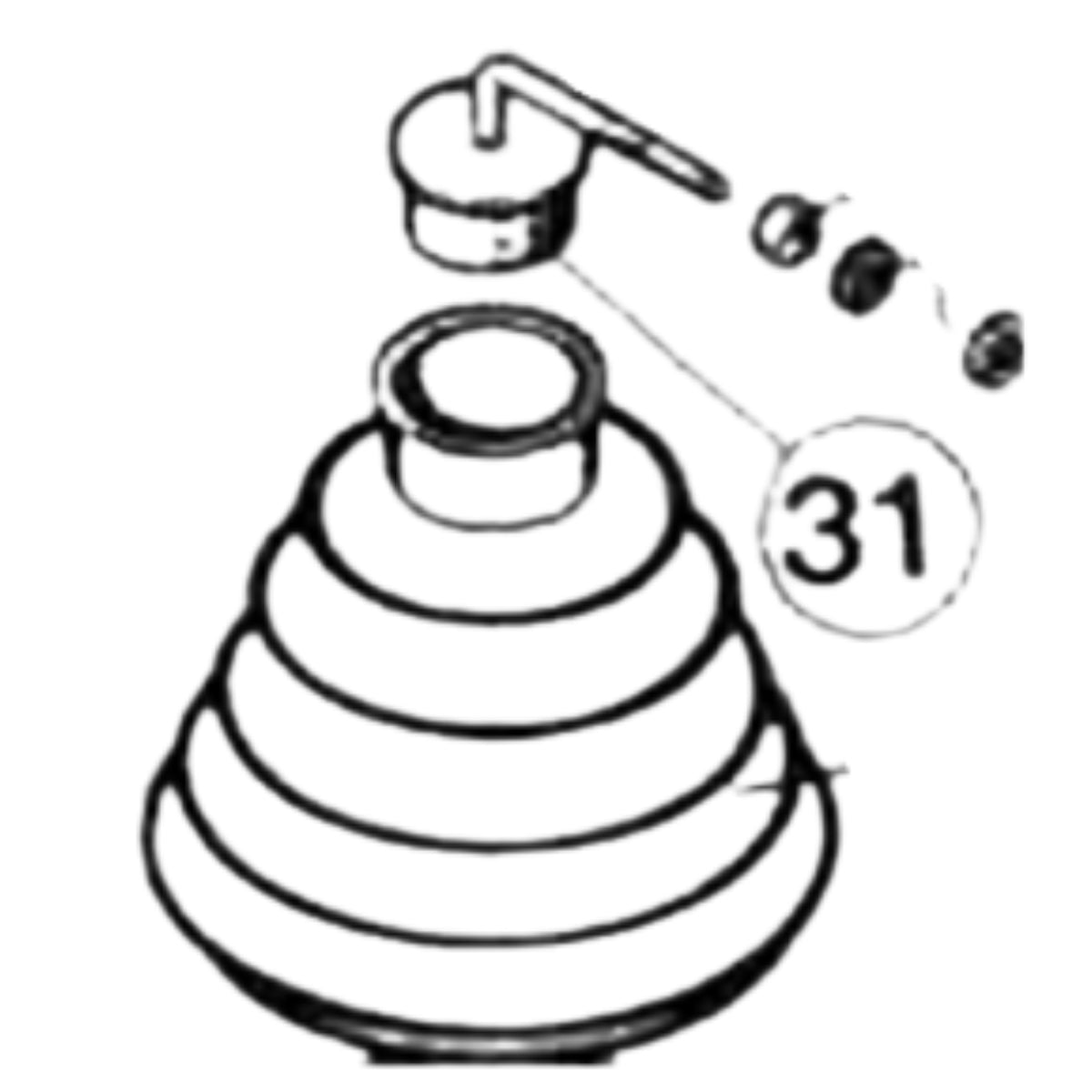 Polymax Part Number 031 : BELLOWS PLUG