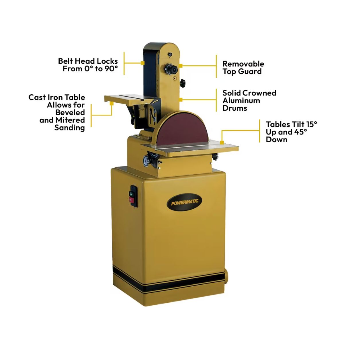 Powermatic 31A 6" × 48" Belt / 12" Disc Combination Sander