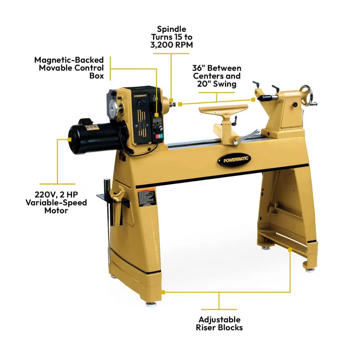 Powermatic 3520C 20" Wood Lathe