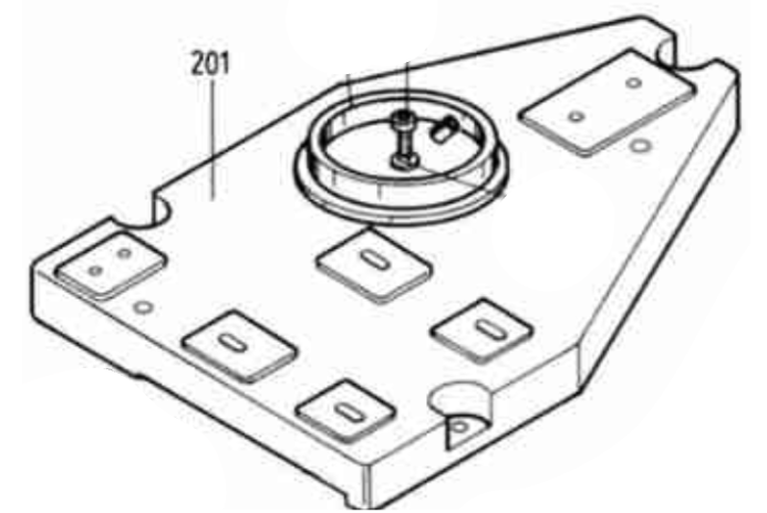 M22-V PART NUMBER 201 : BASE (22V SERIAL NUMBERS ABOVE 502000)