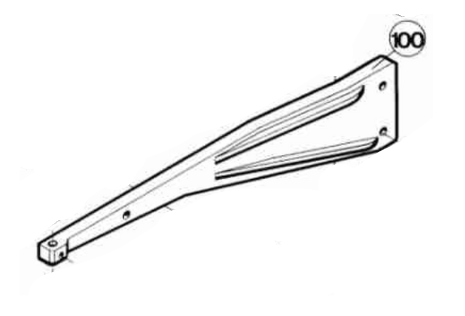 Polymax Part Number 100 : HOLDDOWN ARM CASTING (without foot)