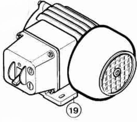 M14-E/M2 PART NUMBER 019 : SINGLE SPEED MOTOR M-14/M2