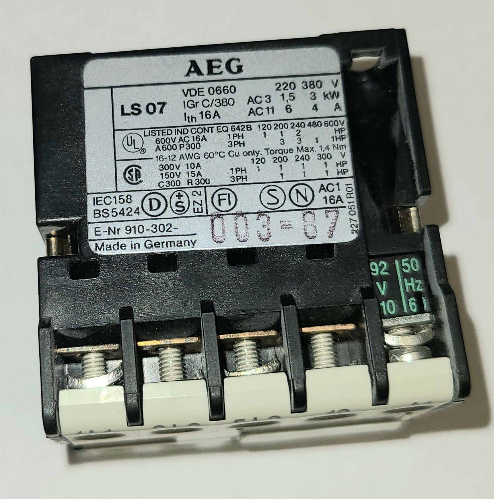 Polymax Part Number 090 : AEG RELAY for SWITCH ,UP TO SER#5282